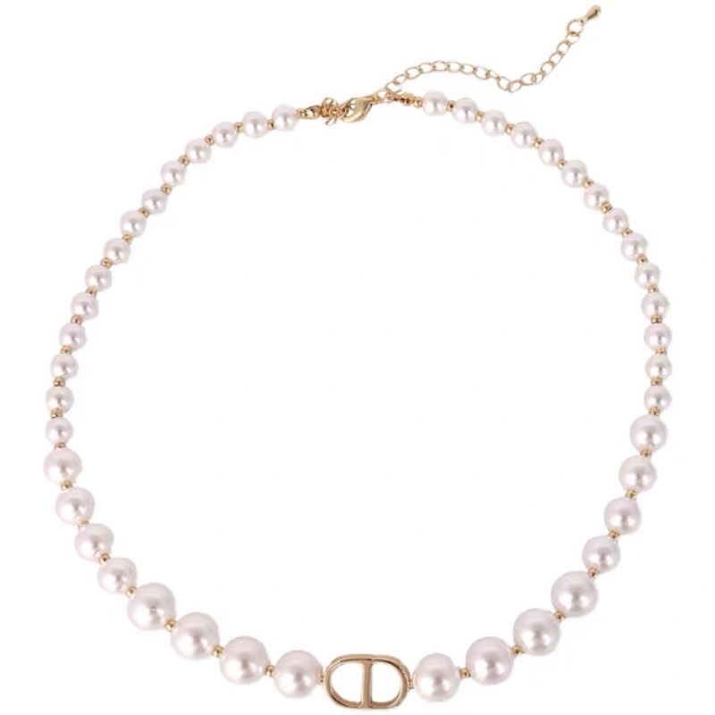 Vòng cổ chuỗi hạt chữ CD - Choker phong cách hàn quốc