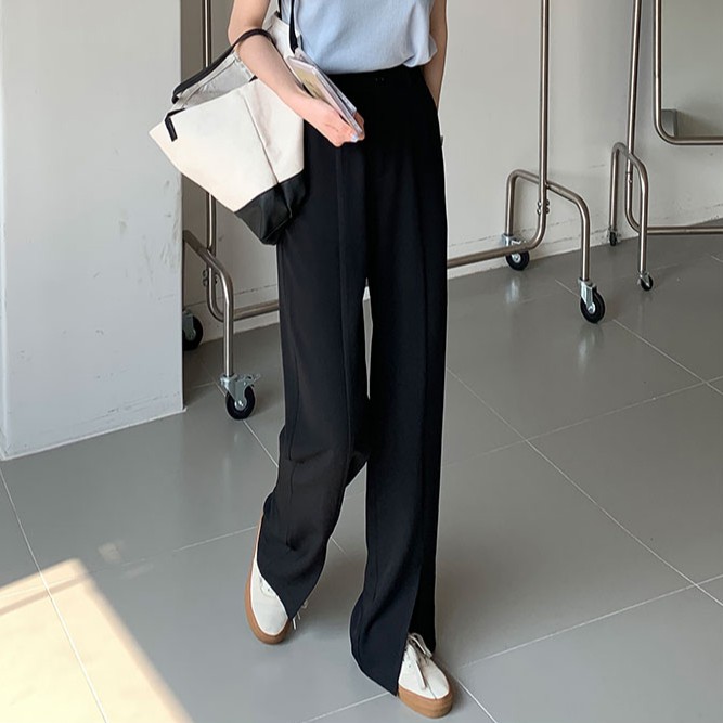 Quần Ống Rộng Lưng Cao Xẻ Tà 42650 | BigBuy360 - bigbuy360.vn