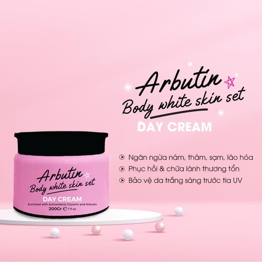 Kem dưỡng trắng da ban ngày Arbutin Vibotani - kem body ngày.