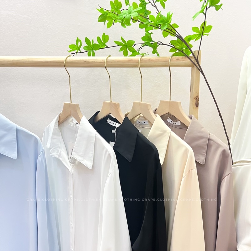 Áo sơ mi nữ chất cát form rộng hàng Quảng Châu hàng loại 1 chất đẹp đi học đi làm đi chơi phong cách