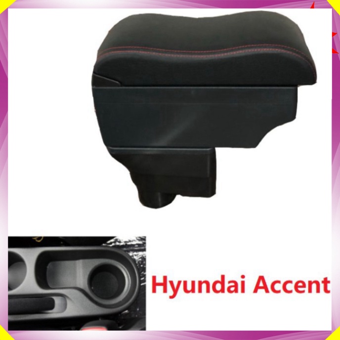 Hộp tỳ tay ô tô, xe hơi Hyundai Accent tích hợp 3 cổng USB HDAC (HÀNG