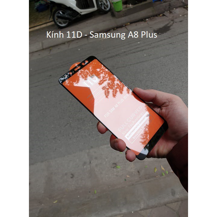A8 plus| Kính cường lực 11D Full Màn hình Samsung A8 plus chính hãng - PK68