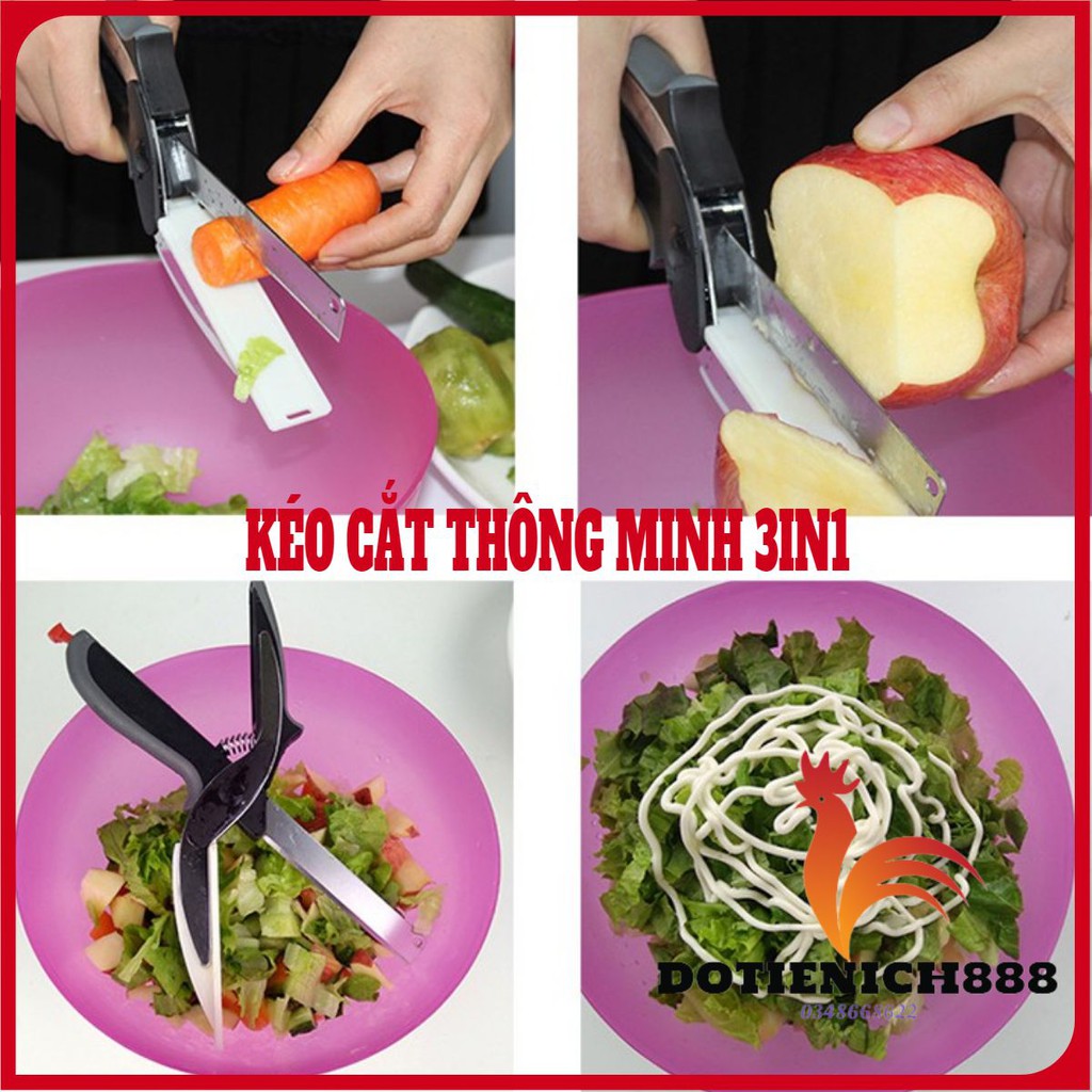 Kéo Cắt Thực Phẩm Thông Minh 3 in 1 Clever Cutter