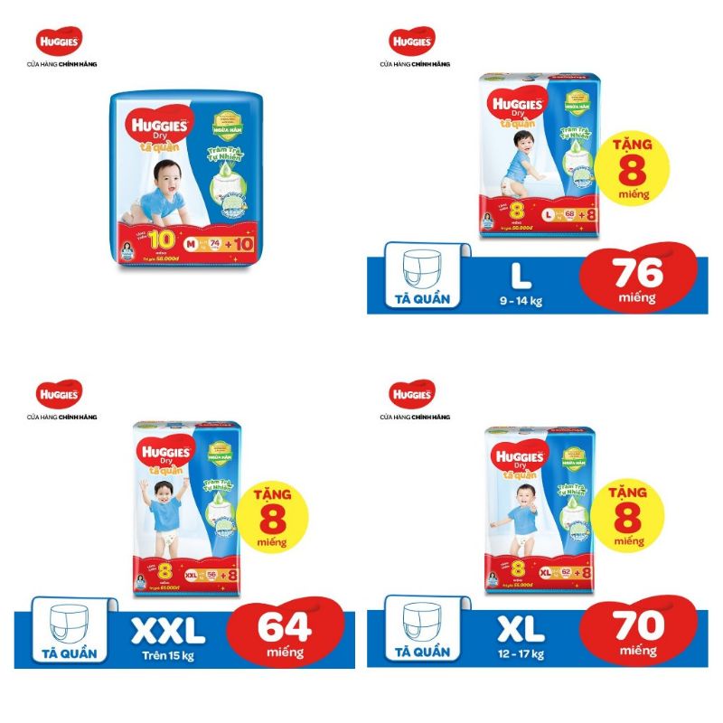 Tã quần huggies XXL56 mẫu mới