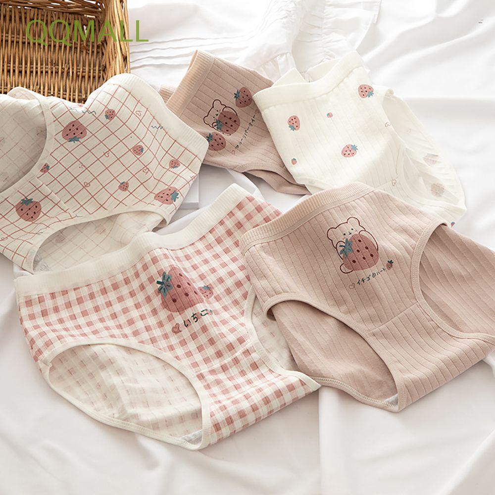 Quần lót cotton họa tiết quả dâu nhiều mẫu dễ thương tùy chọn dành cho nữ