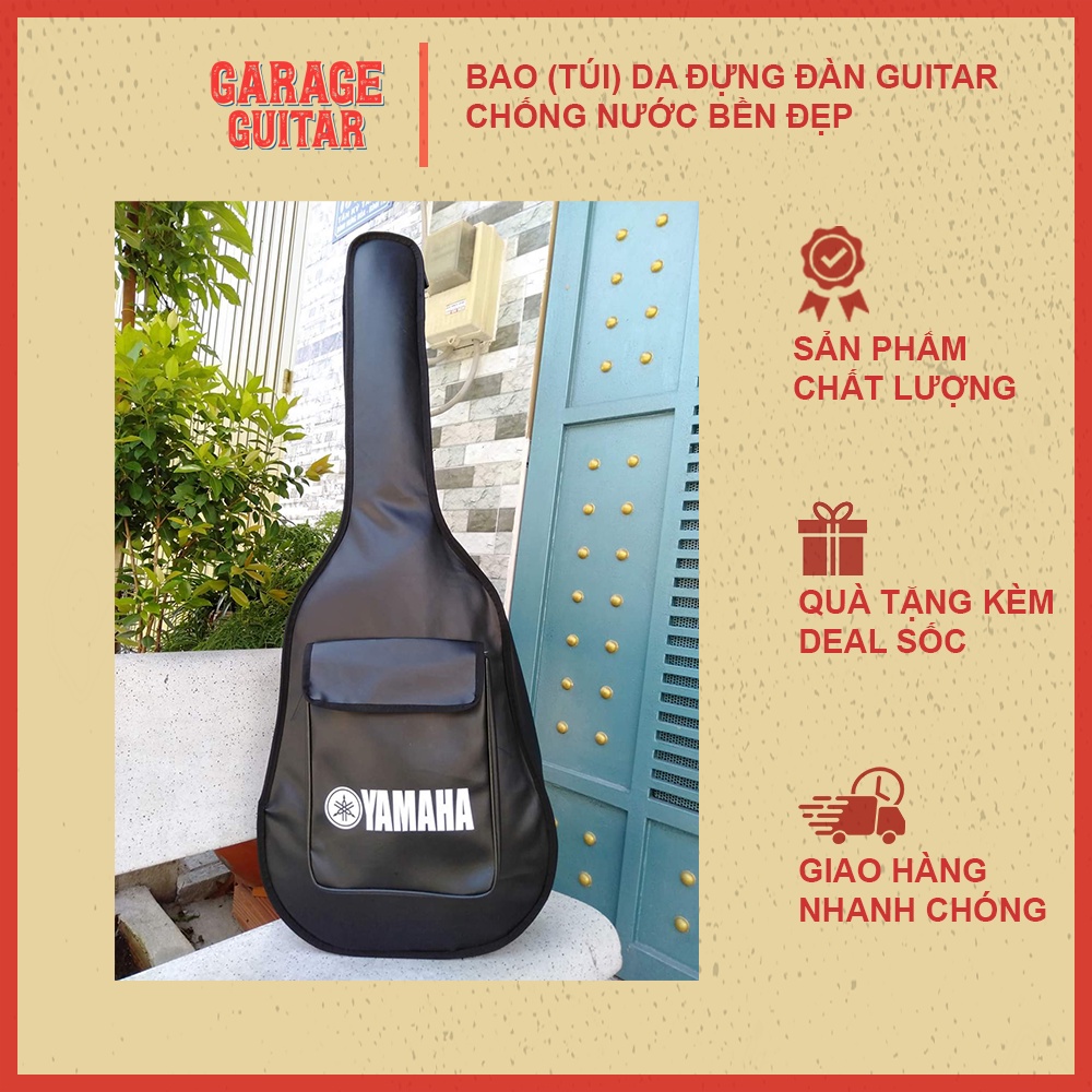 Bao đàn guitar thùng, điện 3 lớp bằng da dày dặn, chống thấm nước - Garage Guitar