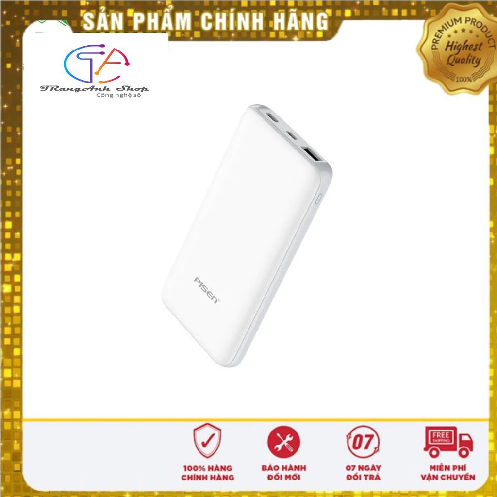 [ FREE SHIP ] Sạc Dự Phòng Pisen ZO 10000mAh - Ultra - Hàng chính hãng