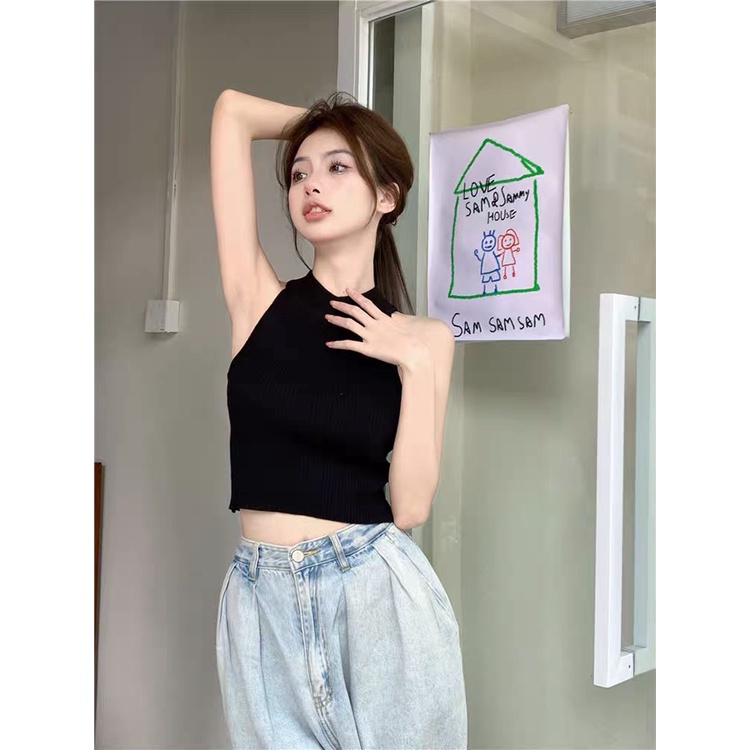 Áo ba lỗ crotop cổ yếm Forgirl