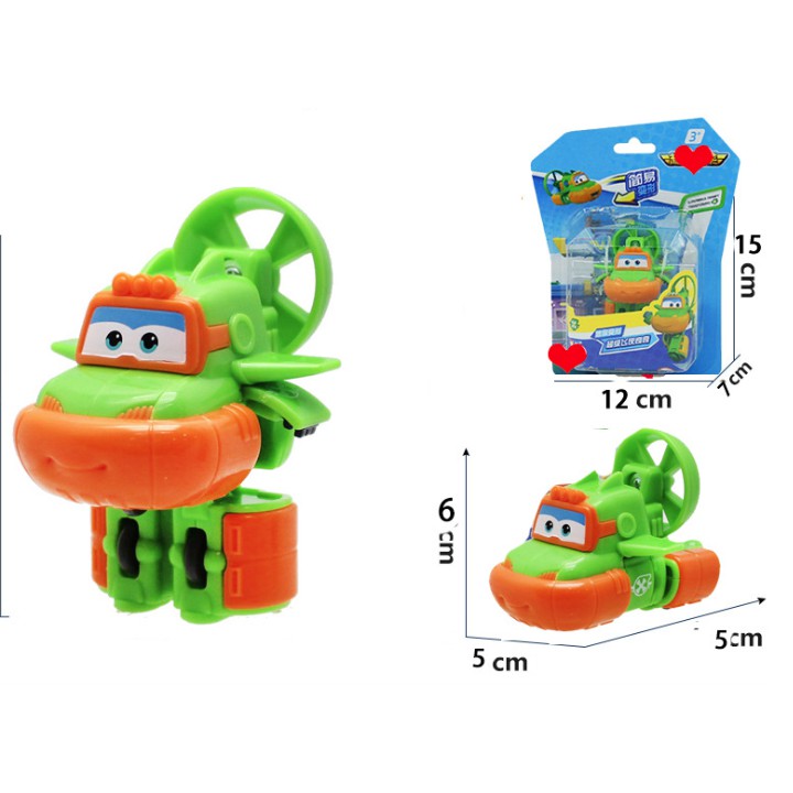 Super Wings Đội bay siêu đẳng mô hình máy bay mini biến hình thành Robot - Nhân vật Swampy