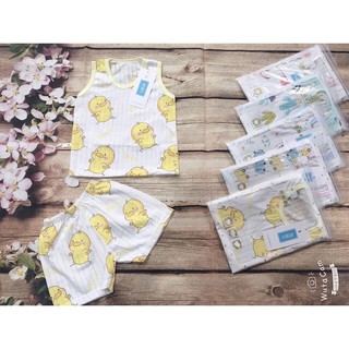 [BANBUONBANLE]Bộ Cotton giấy sát nách bé trai bé gái