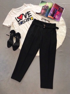 Quần baggy Asos nữ màu Đen