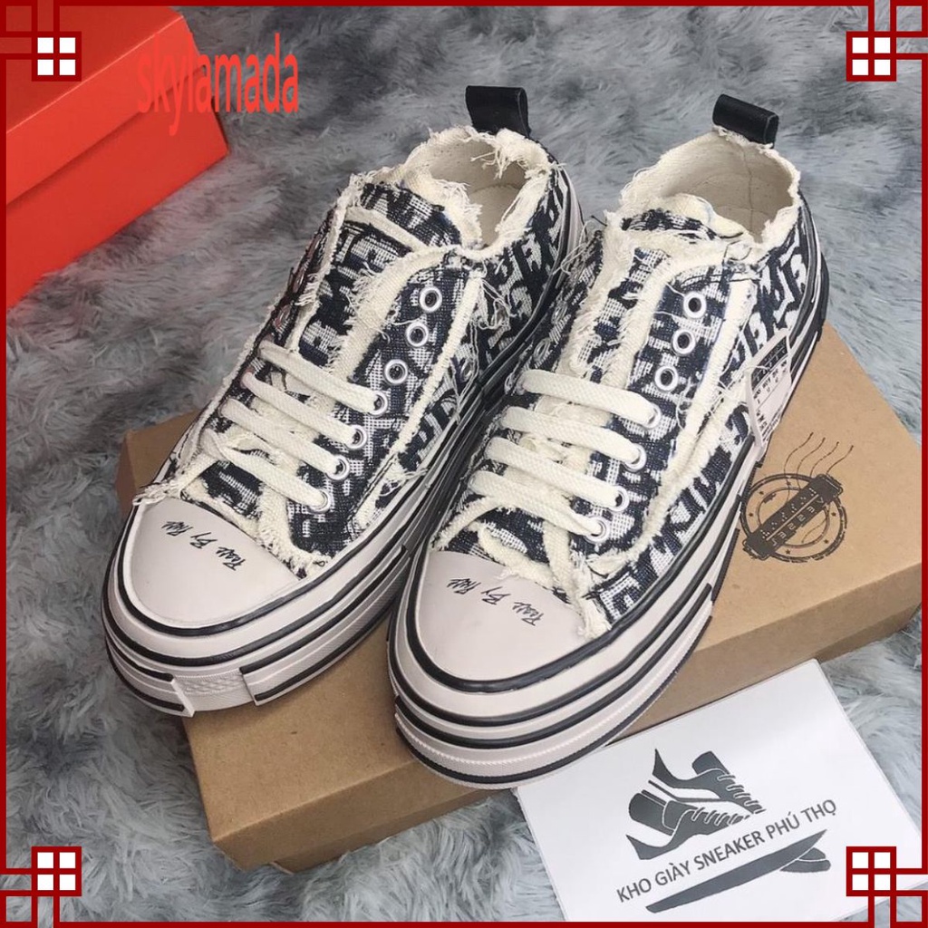 Giày sneaker ĐẾ GỖ giày XVessel rách dior chuẩn 11
