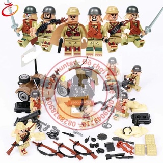 Army WWII combo trọn bộ tiểu đội 6 lính Nhật kèm vũ khí trang bị trong thế chiến 2