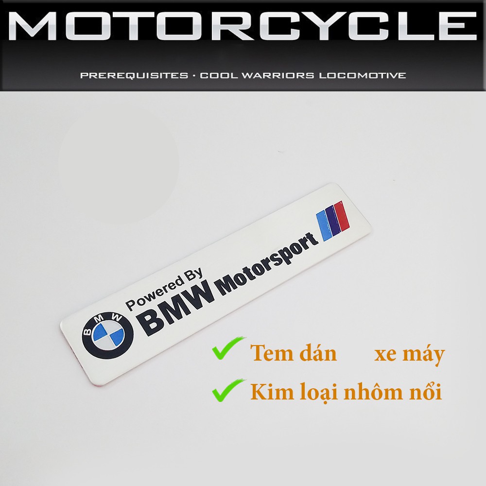 Tem dán xe Nhôm nổi CNC - BMW 01