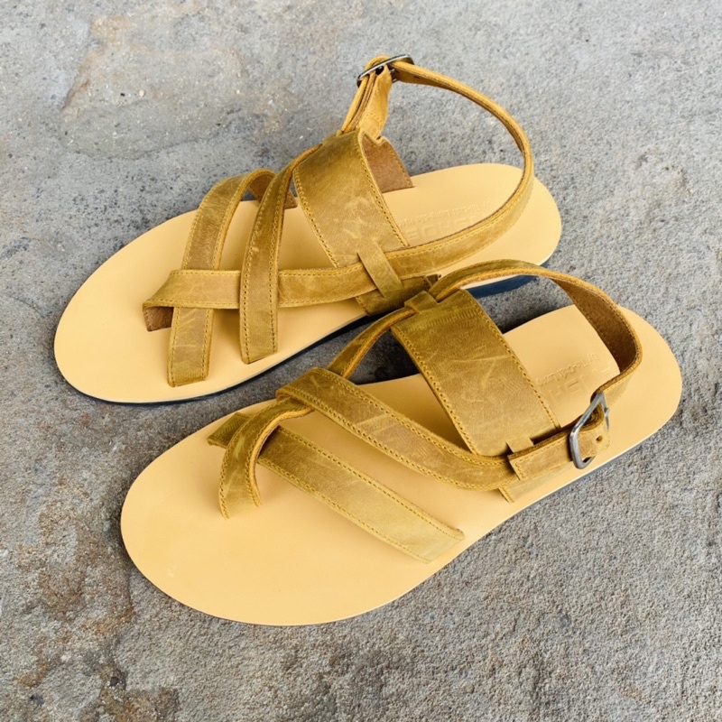 Sandal Unisex, dép quai ngang, dép nam da bò, không thấm nước, êm chân thoải mái  Atshoes XDMM01
