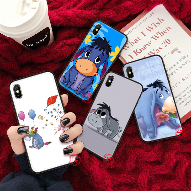 Ốp điện thoại mềm in hình chú lừa Eeyore 63d cho iPhone 5 5S SE 2020 6 6S 7 8 Plus X