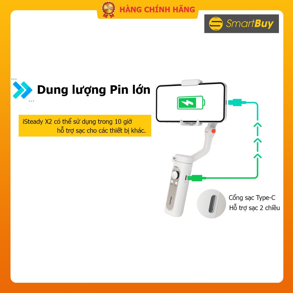 Hohem iSteady X2- Tay cầm chống rung điều khiển từ xa cho Smartphone - Hàng chính hãng | BigBuy360 - bigbuy360.vn