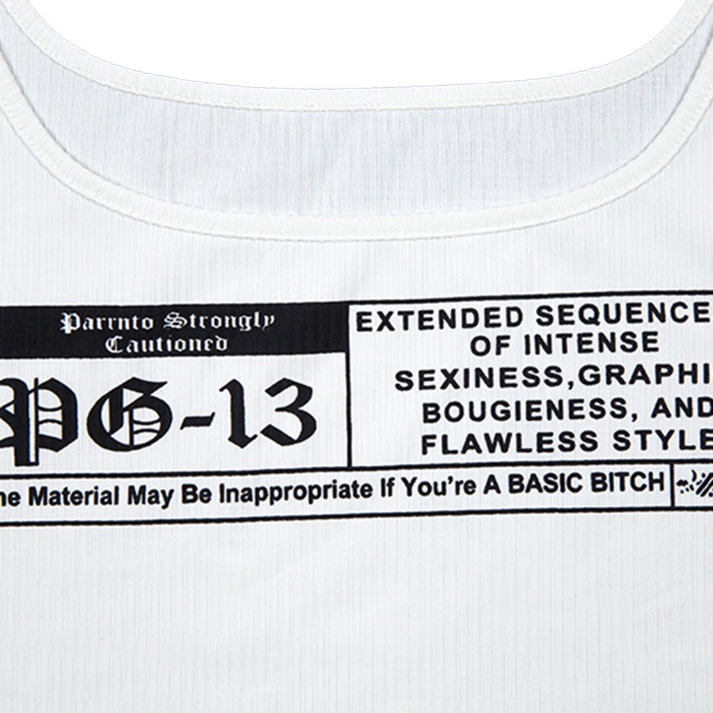 Áo Croptop Dệt Kim Không Tay In Chữ Phong Cách Gothic Dành Cho Nữ | BigBuy360 - bigbuy360.vn