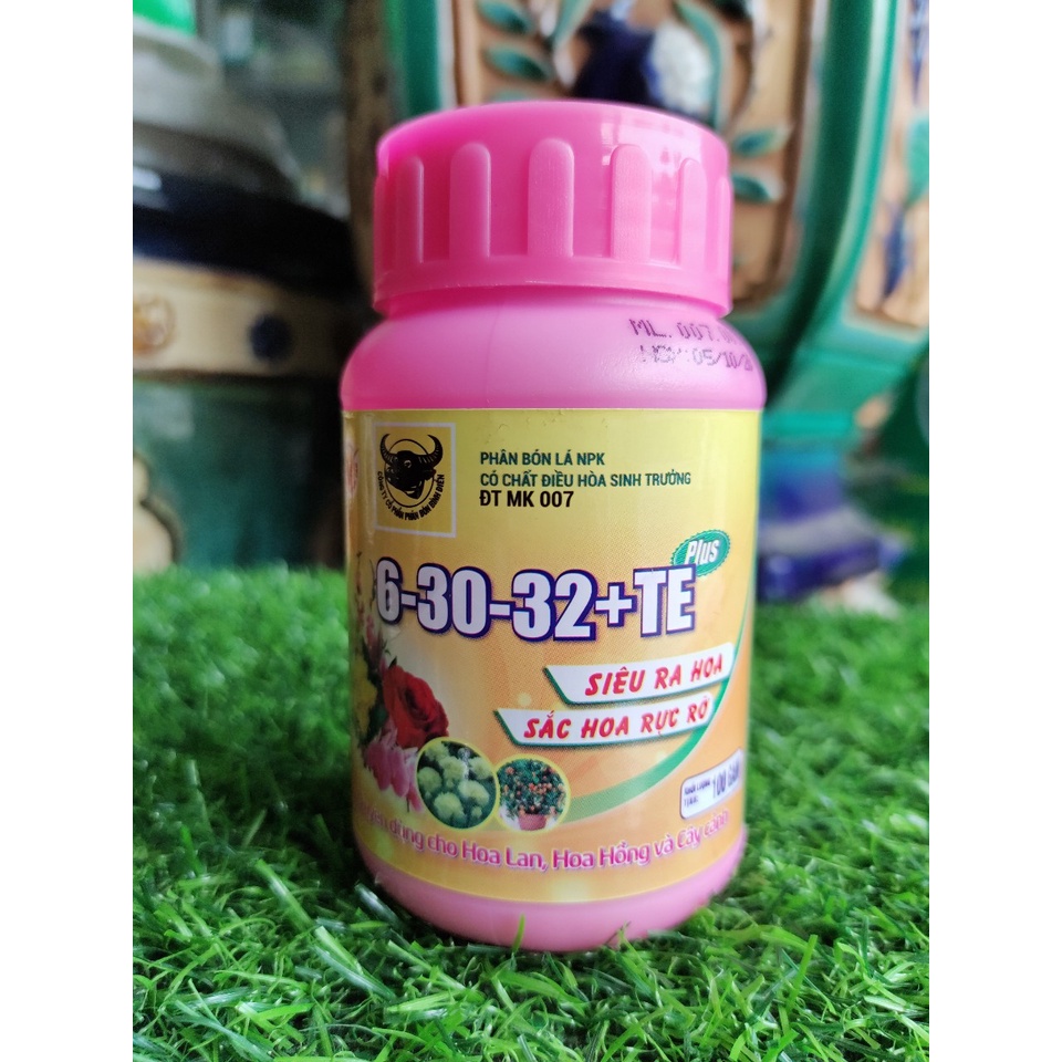 Phân bón đầu trâu NPK 6-30-32+TE (lọ 100g)