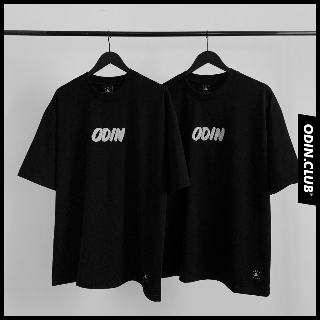 Áo thun oversize ODIN signature thêu xù, áo thun tay lỡ form rộng nam nữ ODIN CLOTHING