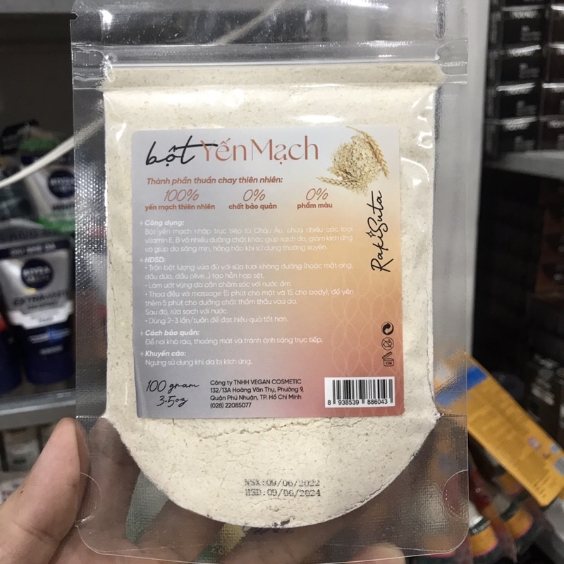 Bột Mặt Nạ Body Thuần Chay Thiên Nhiên Rakisuta 100g