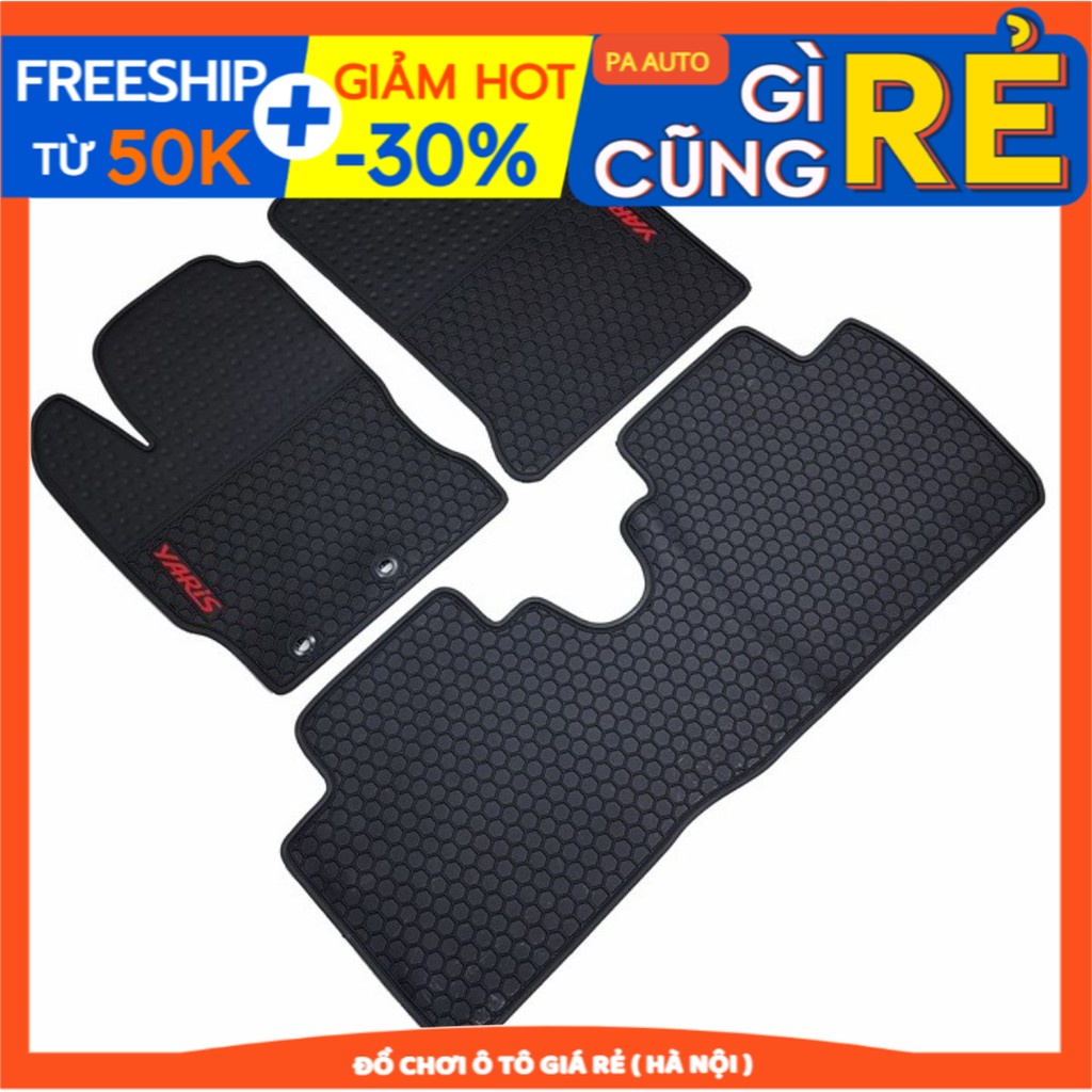 Thảm sàn, lót sàn cao su 3D cho #Toyota Yaris 2014-2021( hàng cao cấp)