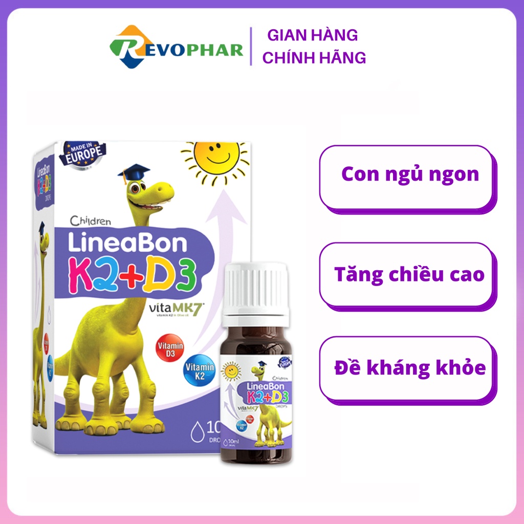 Lineabon - Vitamin Tăng Chiều Cao D3 K2 [Hàng Chính Hãng]