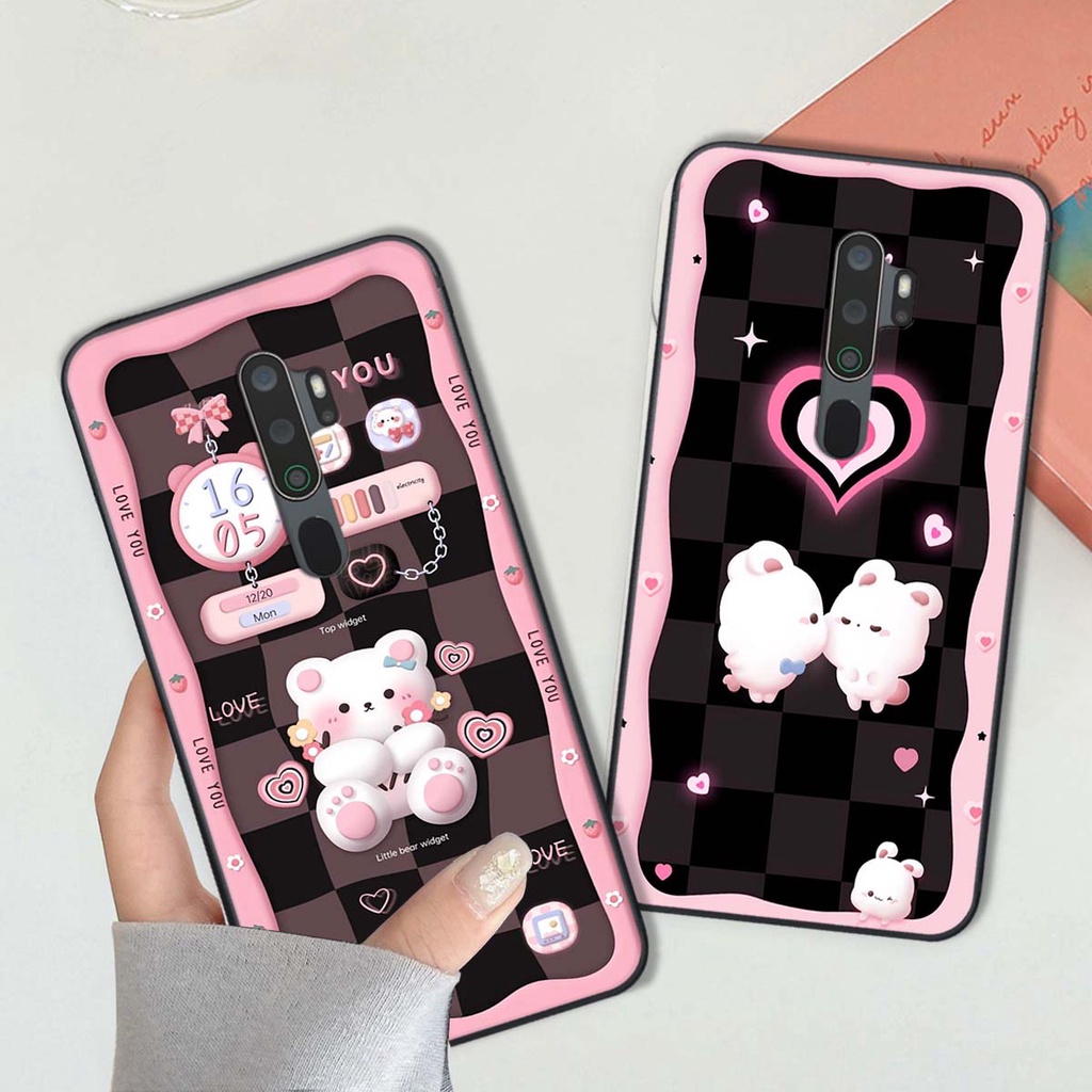 Ốp lưng Oppo A5 2020 / A9 2020 in hình gấu cute,bò sữa 3D cute dễ thương bảo vệ điện thoại.