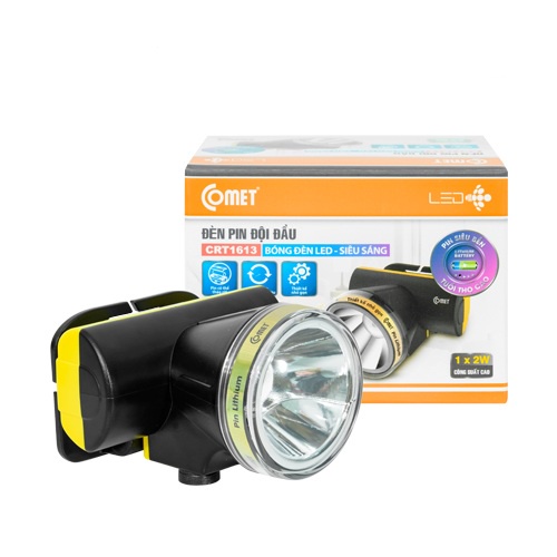 Combo Đèn Pin Đeo Đầu Và Đèn Sạc Tích Điện LED Comet CRT1613 - CRL3103S