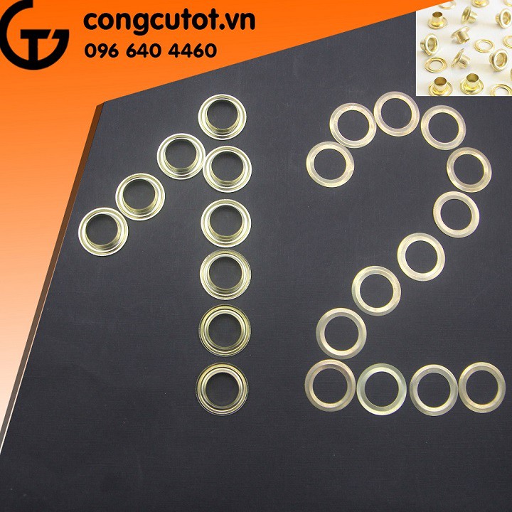 MẮT CÁO 12MM VÀNG TÚI 100 CẶP CHUYÊN BẤM BẠT