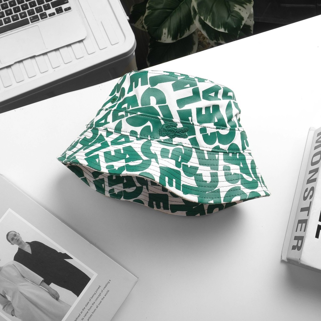 Mũ Bucket La.cos.te Chất Vải Kaki Cao Cấp, Hàng VNXK