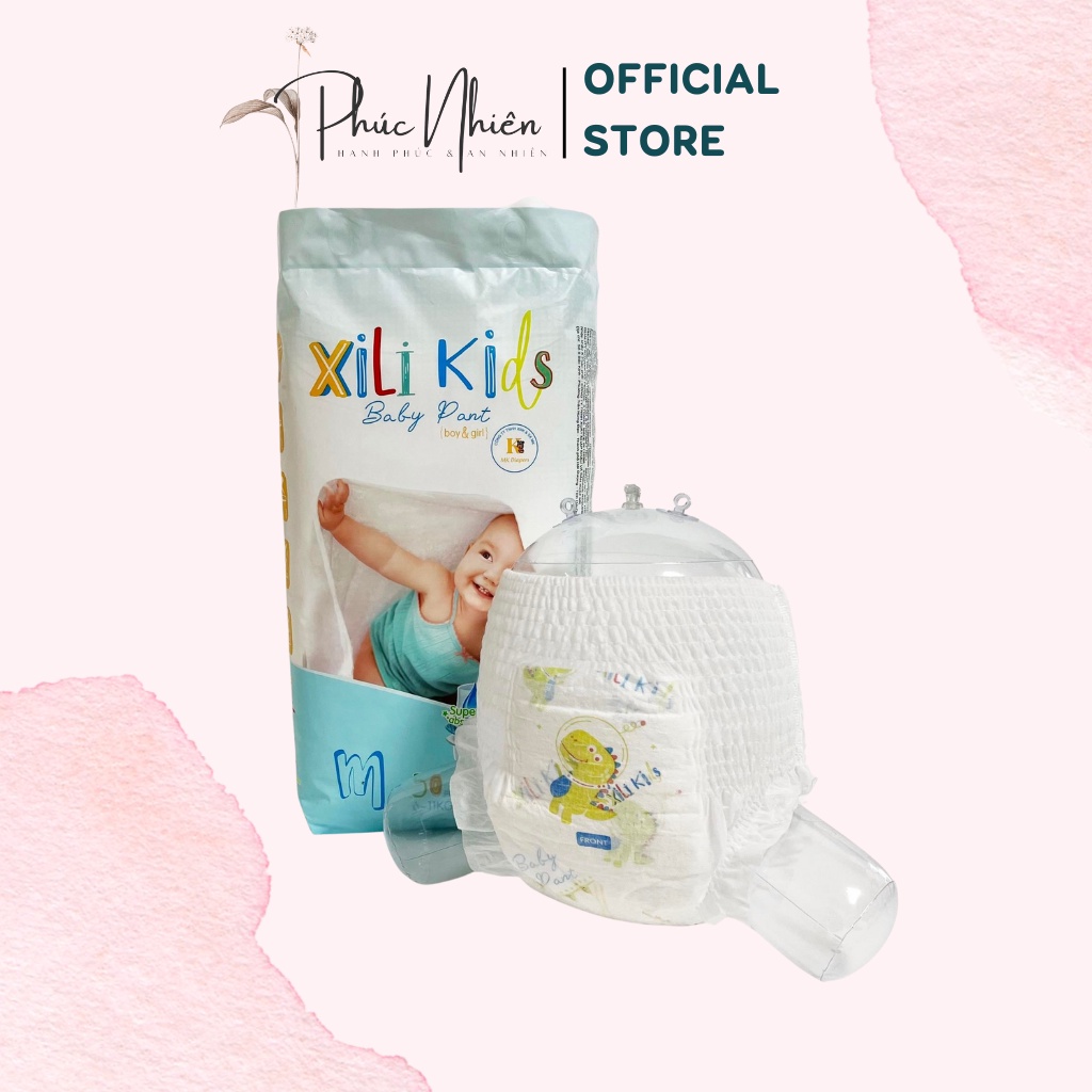 Bỉm Quần XiLi Kids Công Nghệ Nhật Bản 50 Miếng đủ Size M/L/XL/2XL/3XL/4XL
