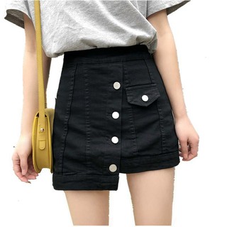 Chân váy kaki 1 hàng nút lệch tà độc lạ