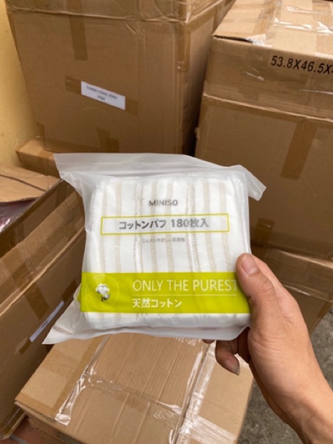 BÔNG TẨY TRANG MINISO NHẬT BẢN GÓI 180 MIẾNG | BigBuy360 - bigbuy360.vn