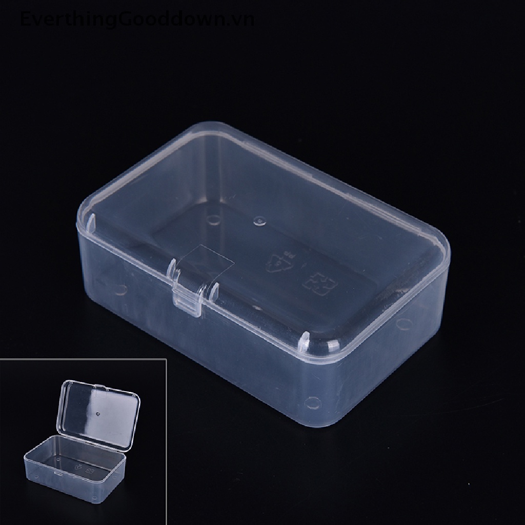 Everthinggooddown Hộp Nhựa Vuông Nhỏ Trong Suốt Trưng Bày Đồ Đa Năng