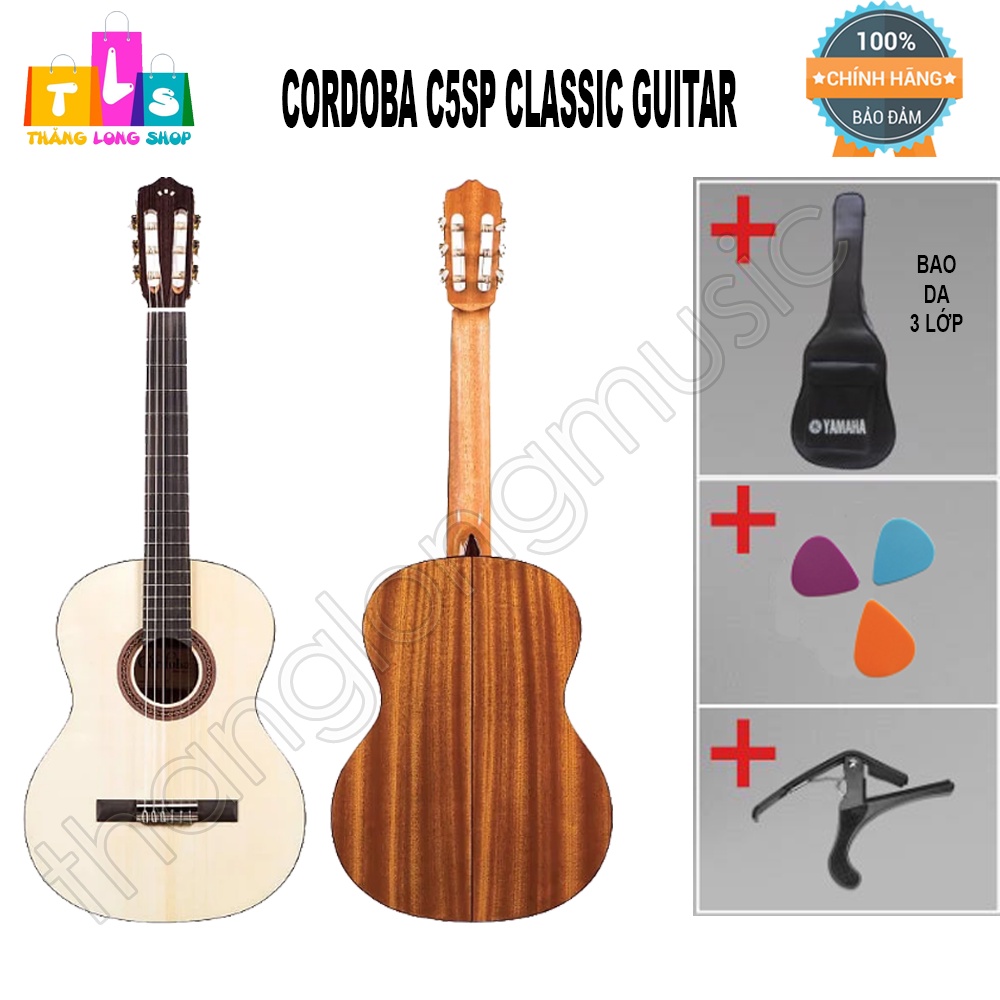 [Chính hãng] Đàn guitar Classic chuyên nghiệp Cordoba C5 SP - thương hiệu Tây Ban Nha