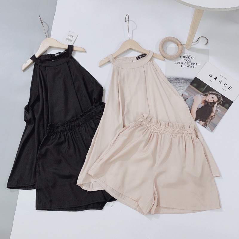 SNU245 - SET ĐÙI NỮ ÁO CỔ YẾM 2M | BigBuy360 - bigbuy360.vn