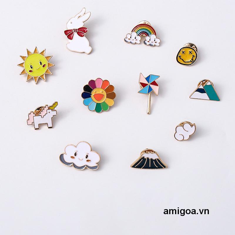 ✨✨Ghim Cài Áo Hoạt Hình Xinh Xắn, Huy Hiệu Cài Áo Kim Loại Dễ Thương