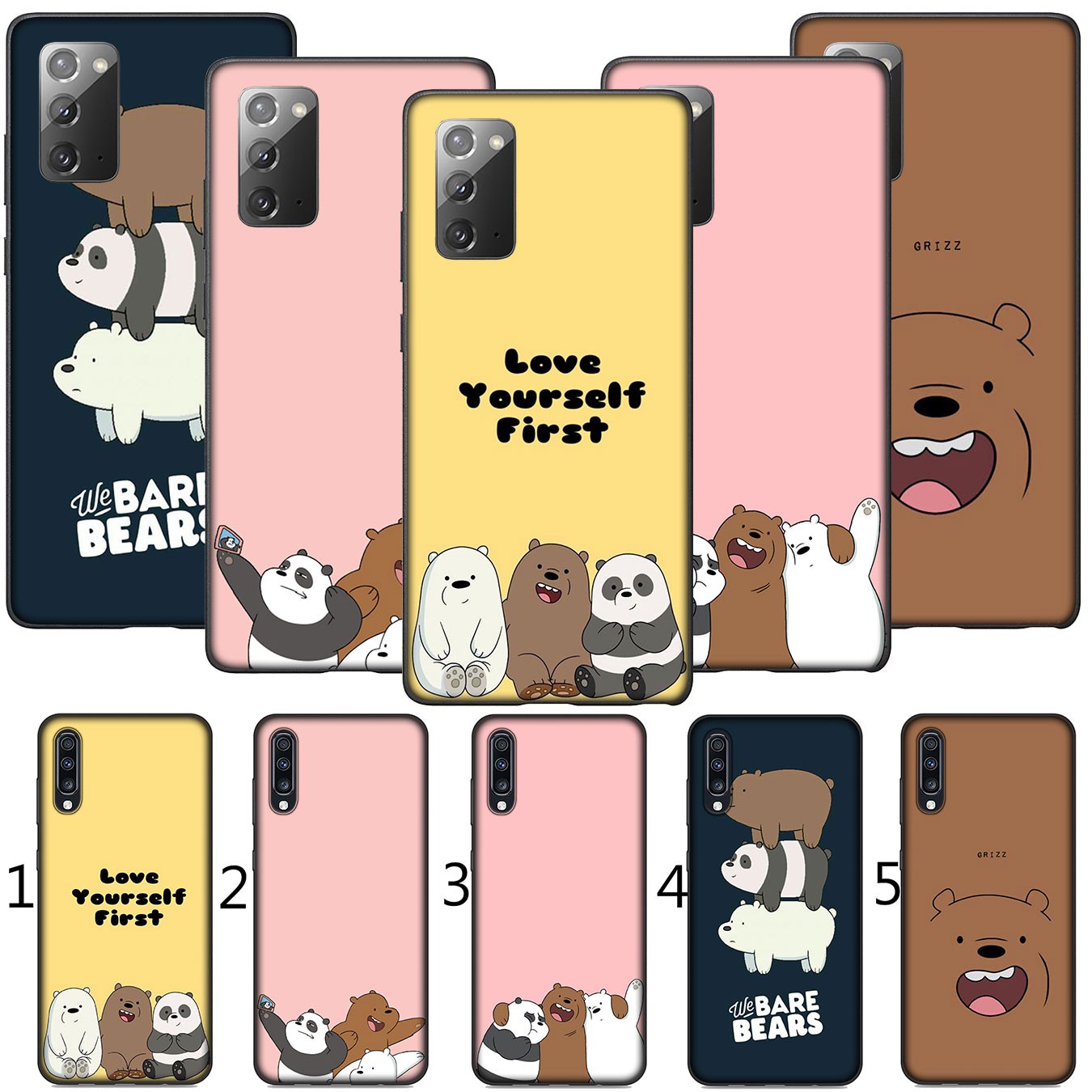 Ốp Lưng Silicone Mềm In Hình We Bare Bears Cho Xiaomi Redmi Note 5 Pro Plus 5a 4x S2 Mi Poco X3 Nfc M3 9t B28