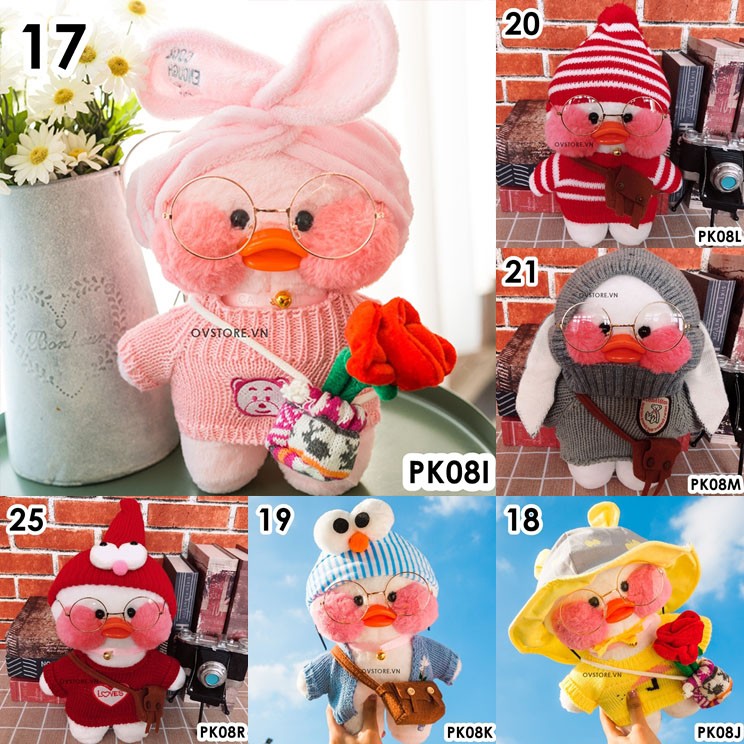 Vịt Má Hồng Lalafanfan Siêu Cute Quà Tặng Sinh Nhật, Giáng Sinh, Valentine size 30cm PK08 ( Giao Mẫu Ngẫu Nhiên )