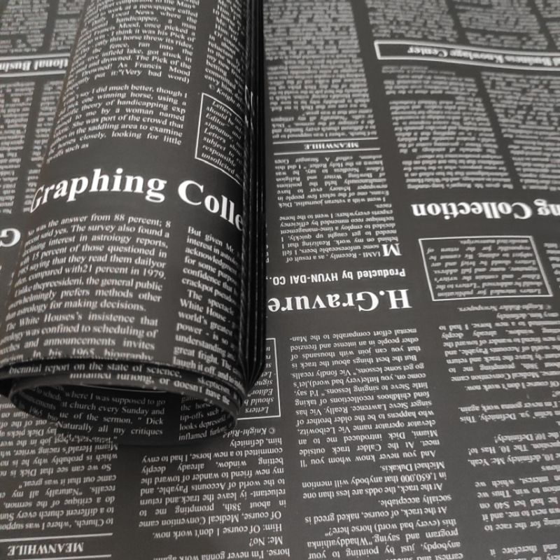 Cuộn 10 tờ GIẤY GÓI QUÀ (50x70cm) mẫu BÁO Vintage chất liệu giấy Kraft dày dặn