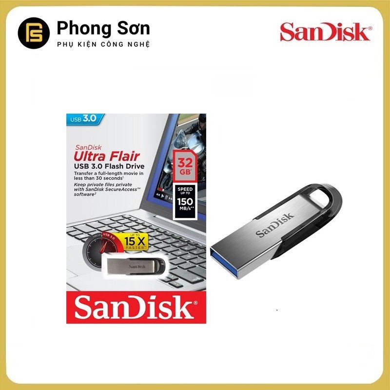 USB 32GB 3.0 CZ73 Flair Sandisk | BigBuy360 - bigbuy360.vn