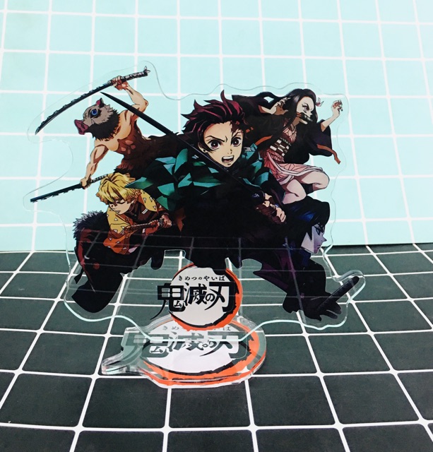 Tượng mô hình anime kimetsu no yaiba chất liệu mica trong