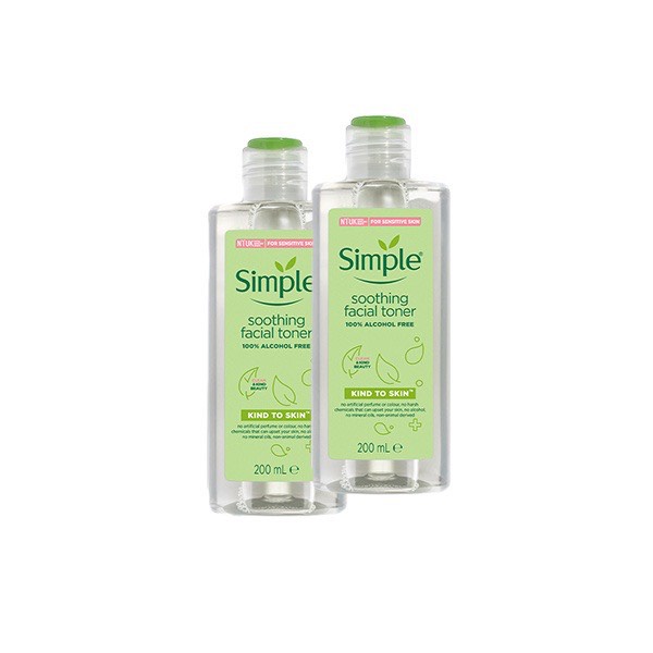 Nước hoa hồng Simple Toner làm dịu, cân bằng độ ẩm cho da - lành tính không chứa cồn 200ml - Balan Shop