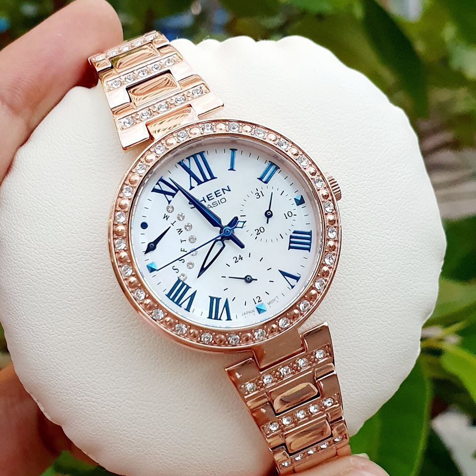 Đồng hồ nữ Casio 💖𝐅𝐑𝐄𝐄𝐒𝐇𝐈𝐏💖 Đồng hồ SHEEN SANG TRỌNG ĐẲNG CẤP