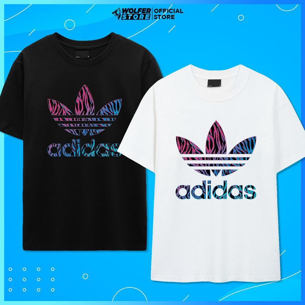 Áo Phông Áo Thun Adidas Cotton Co Giãn Cao Cấp Unisex Nam Nữ Đẹp Zebra Họa Tiết Da Báo - Adidas Zebra