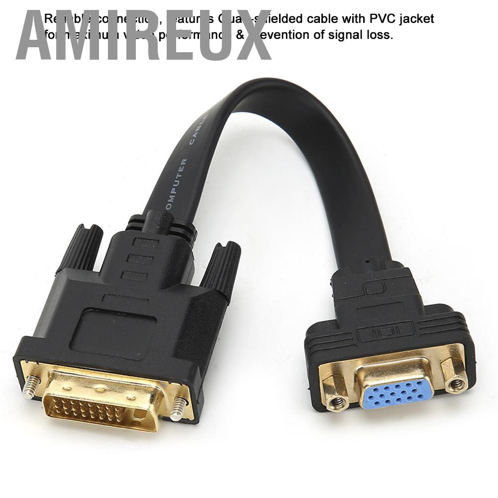 Bộ Chuyển Đổi Video Amirex Dvi D Dual Link 24 + 1 Male Sang Vga Female