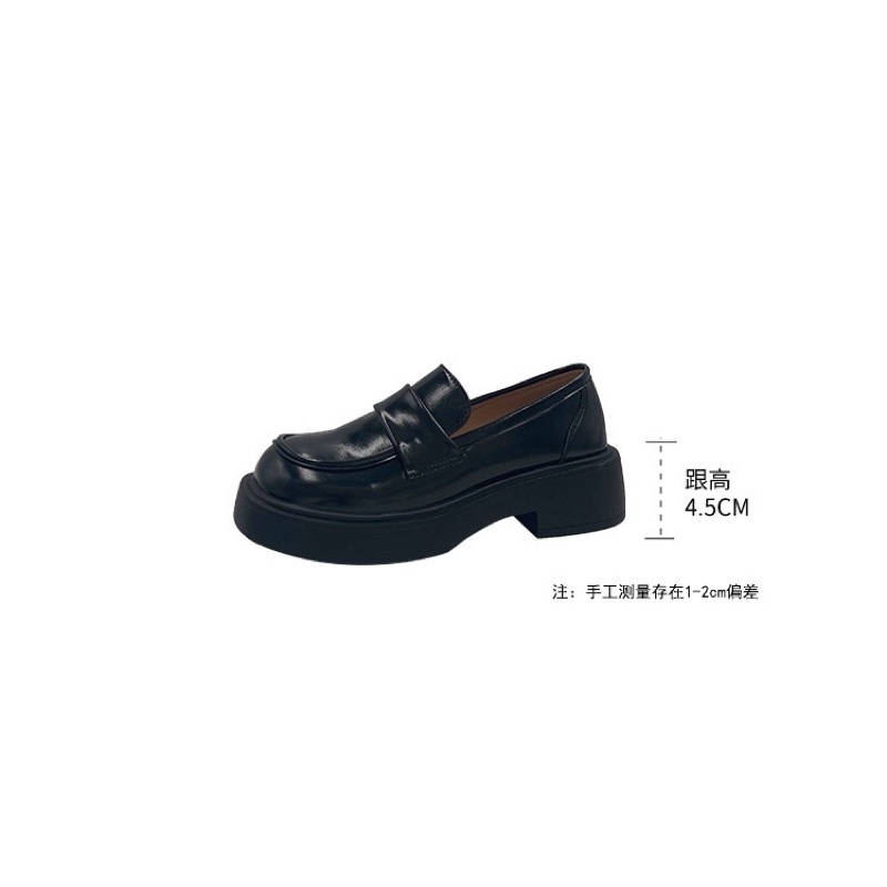 Giày lười nữ mũi vuông đế cao da lì thoải mái cho nữ G005 Eudora899