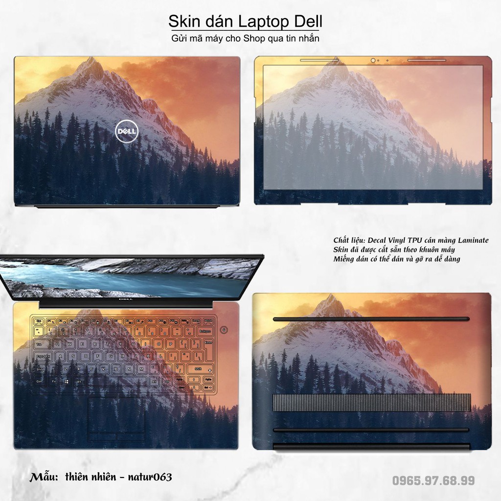 Skin dán Laptop Dell in hình thiên nhiên nhiều mẫu 2 (inbox mã máy cho Shop)