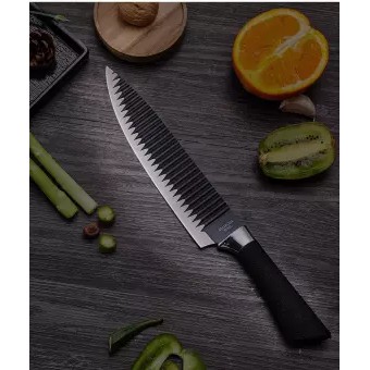 [ TRỌN BỘ 3 DAO ] Bộ dao thép không gỉ gợn sóng chống dính siêu bén (chuyên thái, lọc thịt, gọt hoa quả)